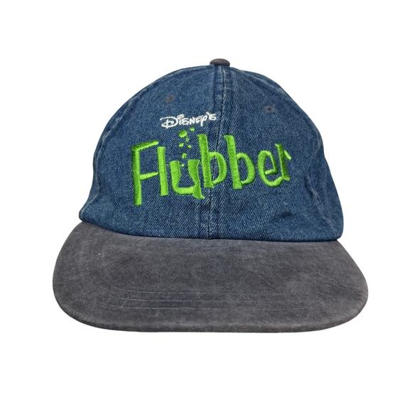 Rare Vintage 90s Disney Flubber Movie Promo Hat Robin Williams Cap Denim Suede